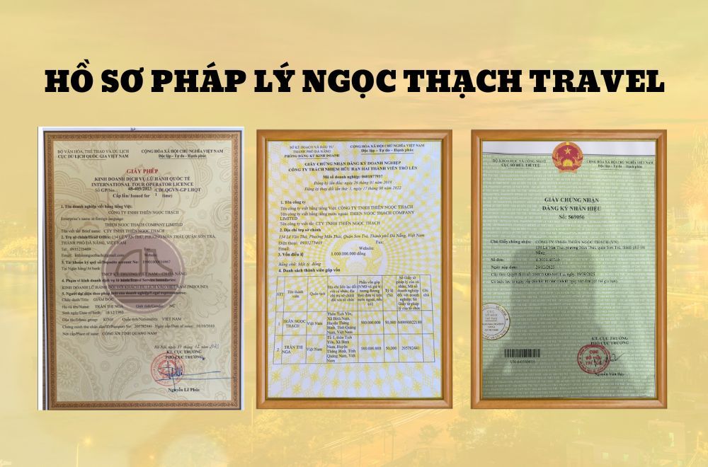 hồ sơ pháp lý minh bạch của công ty du lịch Đà Nẵng NGỌC THẠCH TRAVEL